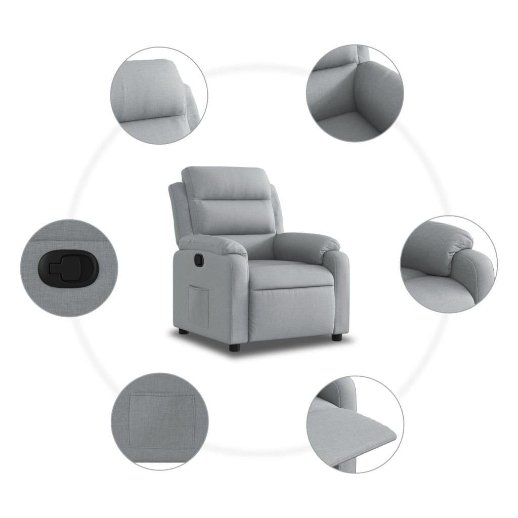 vidaXL Verstelbare Fauteuil Lichtgrijs - 45% Korting!