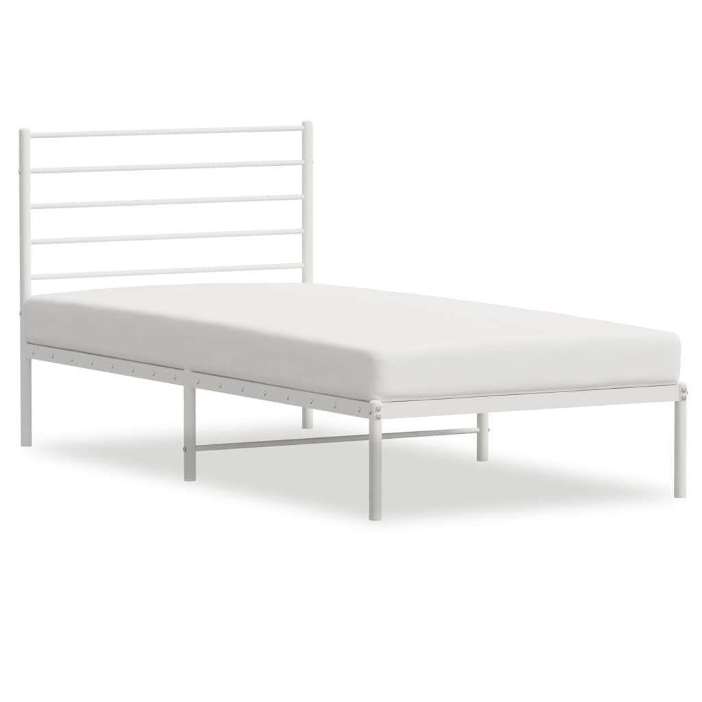 VidaXL Bedframe 90x190 Wit Metaal - 35% Korting! (Lichte Schade)