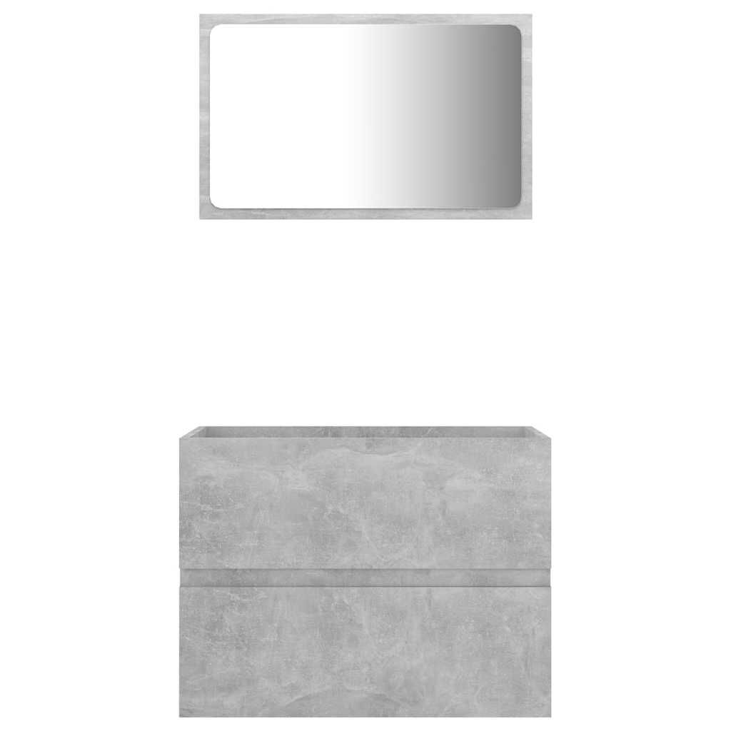 VidaXL Badkamermeubelset Betongrijs - 50% Korting! (Beschadigd)