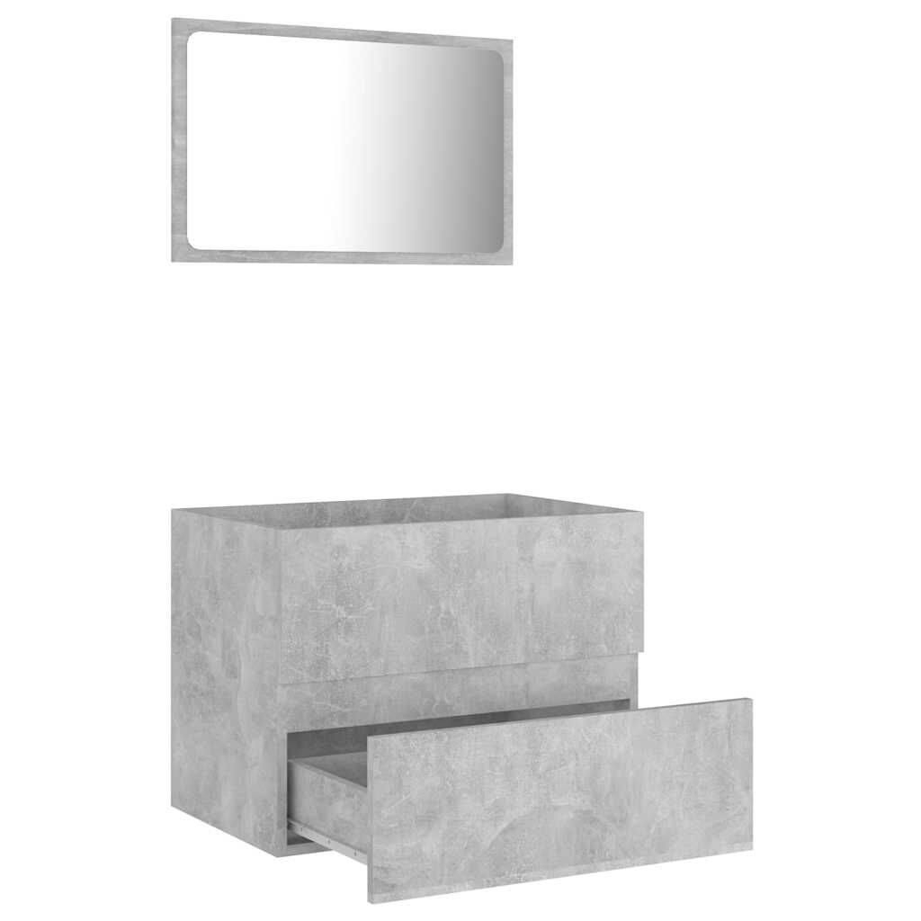 VidaXL Badkamermeubelset Betongrijs - 50% Korting! (Beschadigd)