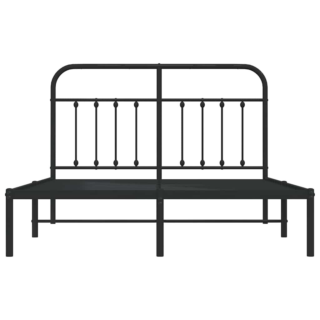 vidaXL Bedframe 135x190 Zwart - 42% Korting!