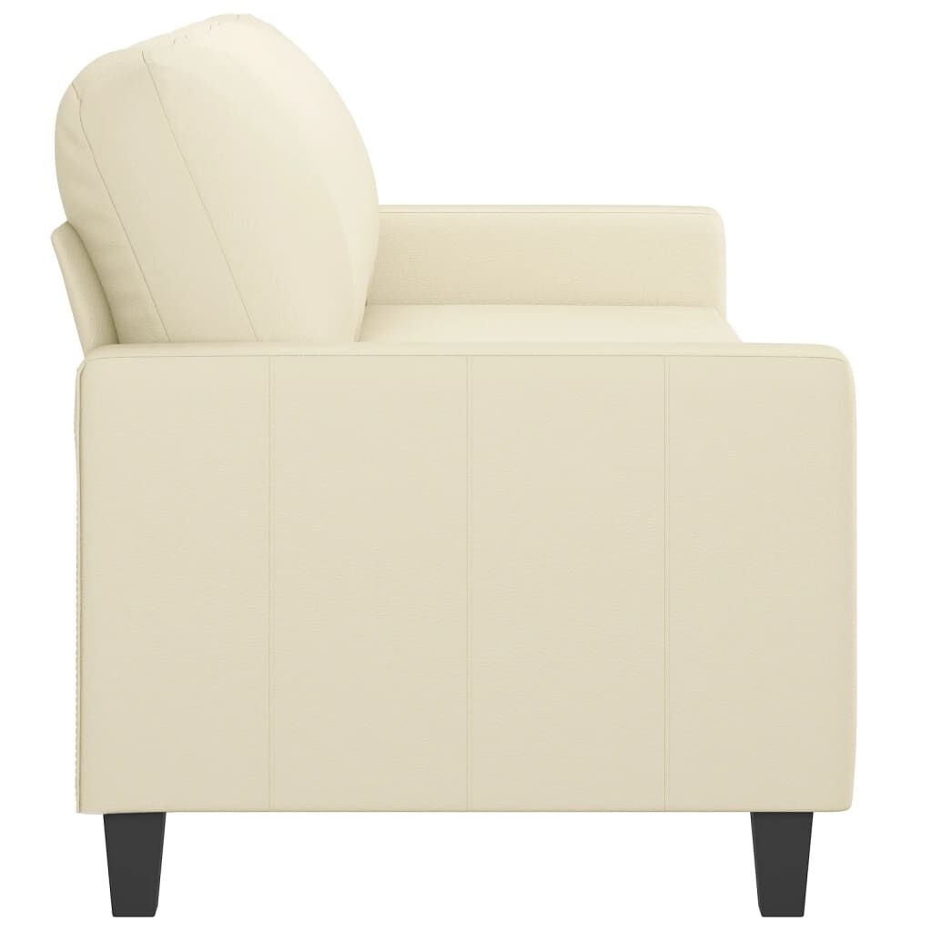 vidaXL Crème Driezitsbank - Kunstleer - 180cm - 41% Korting!