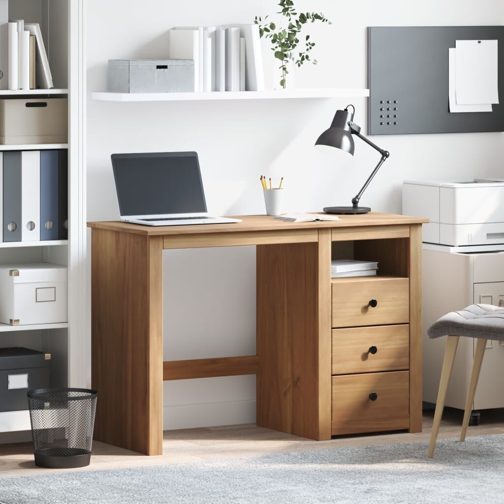 vidaXL Bureau Panama Grenenhout - 112cm - 41% Korting!