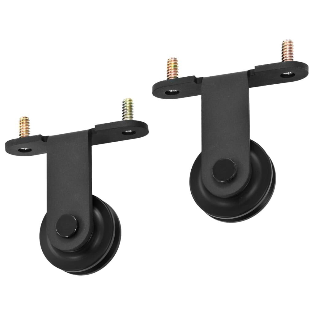 vidaXL Schuifdeur Set 183cm Zwart - SKIEN - 42% Korting!