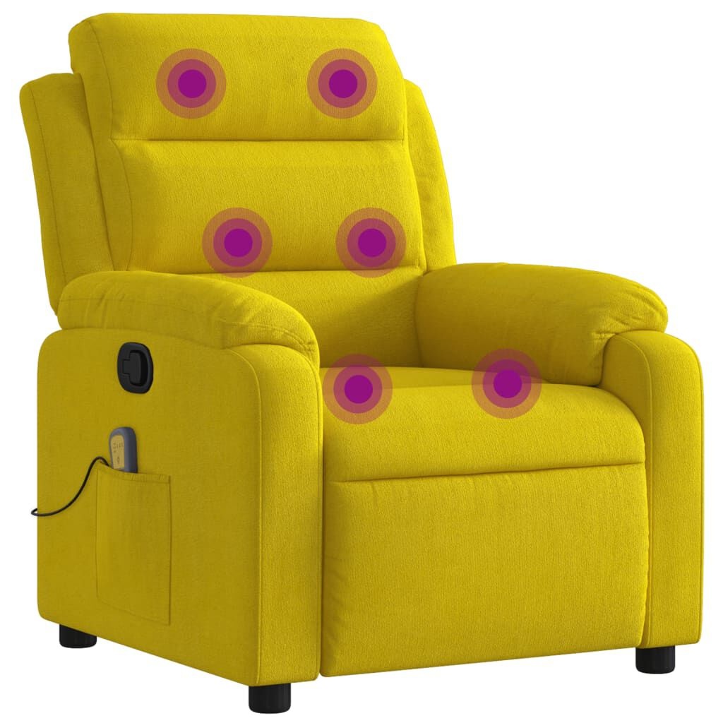 vidaXL Massagestoel Fluweel Geel - 42% Korting!