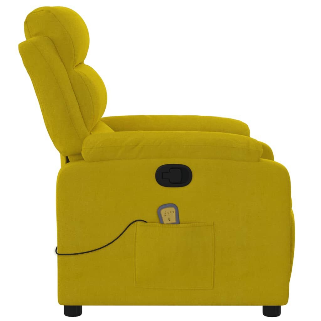 vidaXL Massagestoel Fluweel Geel - 42% Korting!