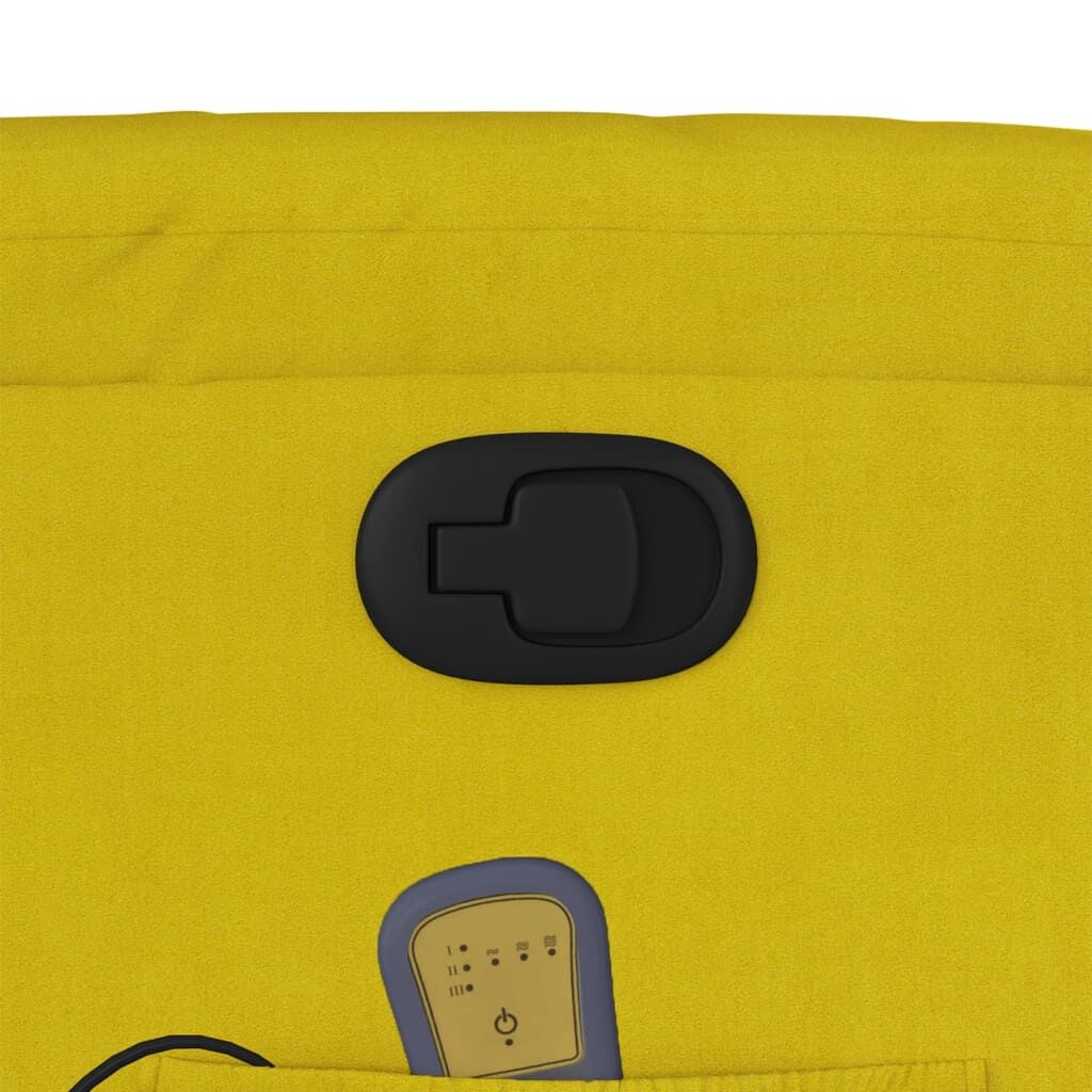 vidaXL Massagestoel Fluweel Geel - 42% Korting!