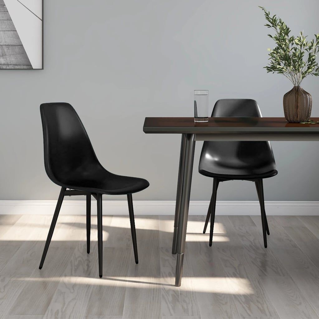 VidaXL Eetkamerstoelen (2 st) Zwart - 47% Korting!