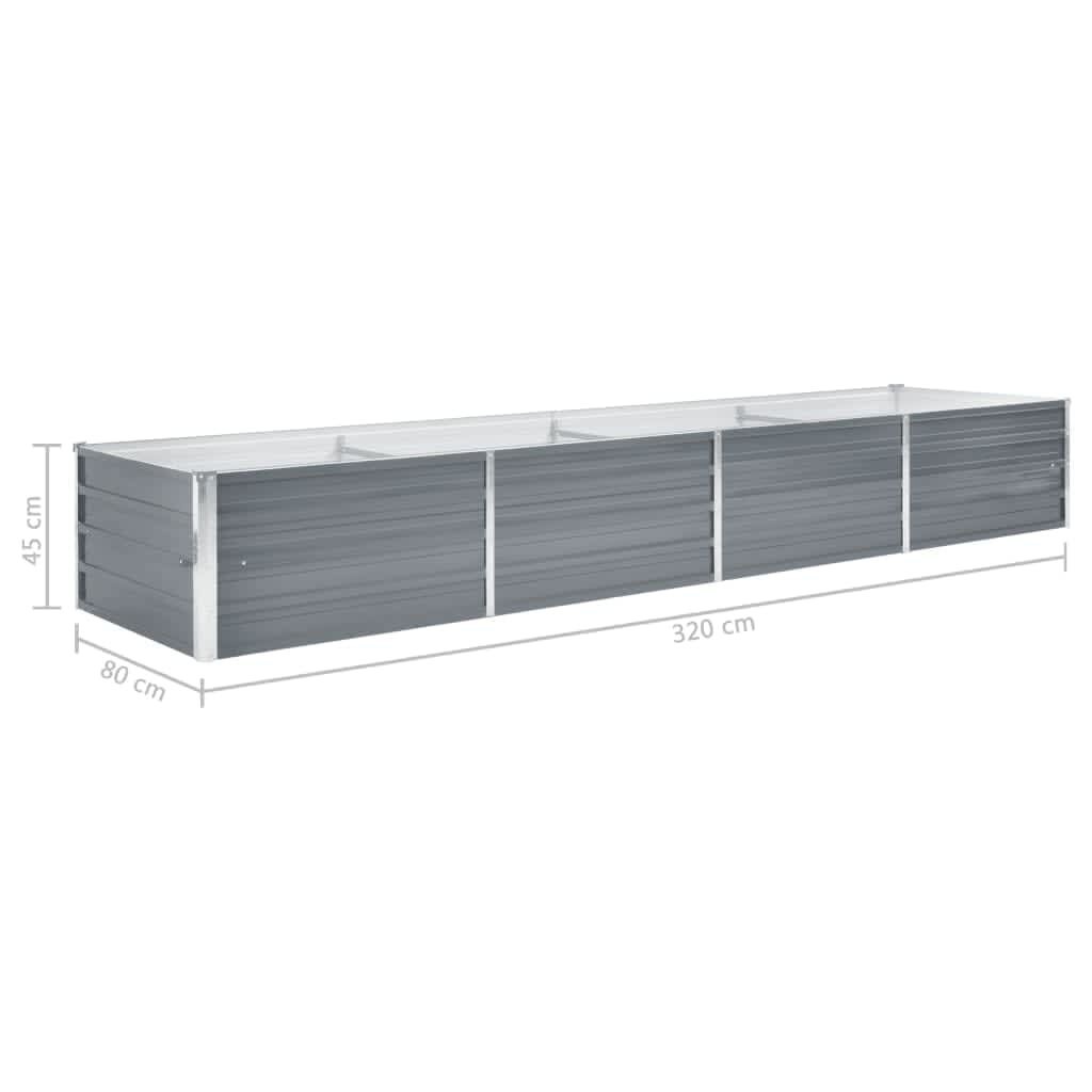 vidaXL Verhoogde Plantenbak 320cm Grijs - 35% Korting!