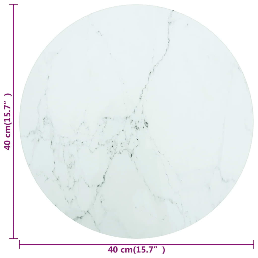 VidaXL Tafelblad Marmer Wit Ø40cm - 53% Korting!