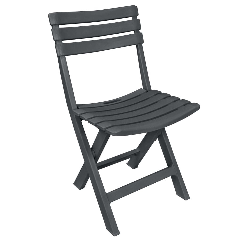 vidaXL Bistroset Inklapbaar Antraciet - 35% Korting!