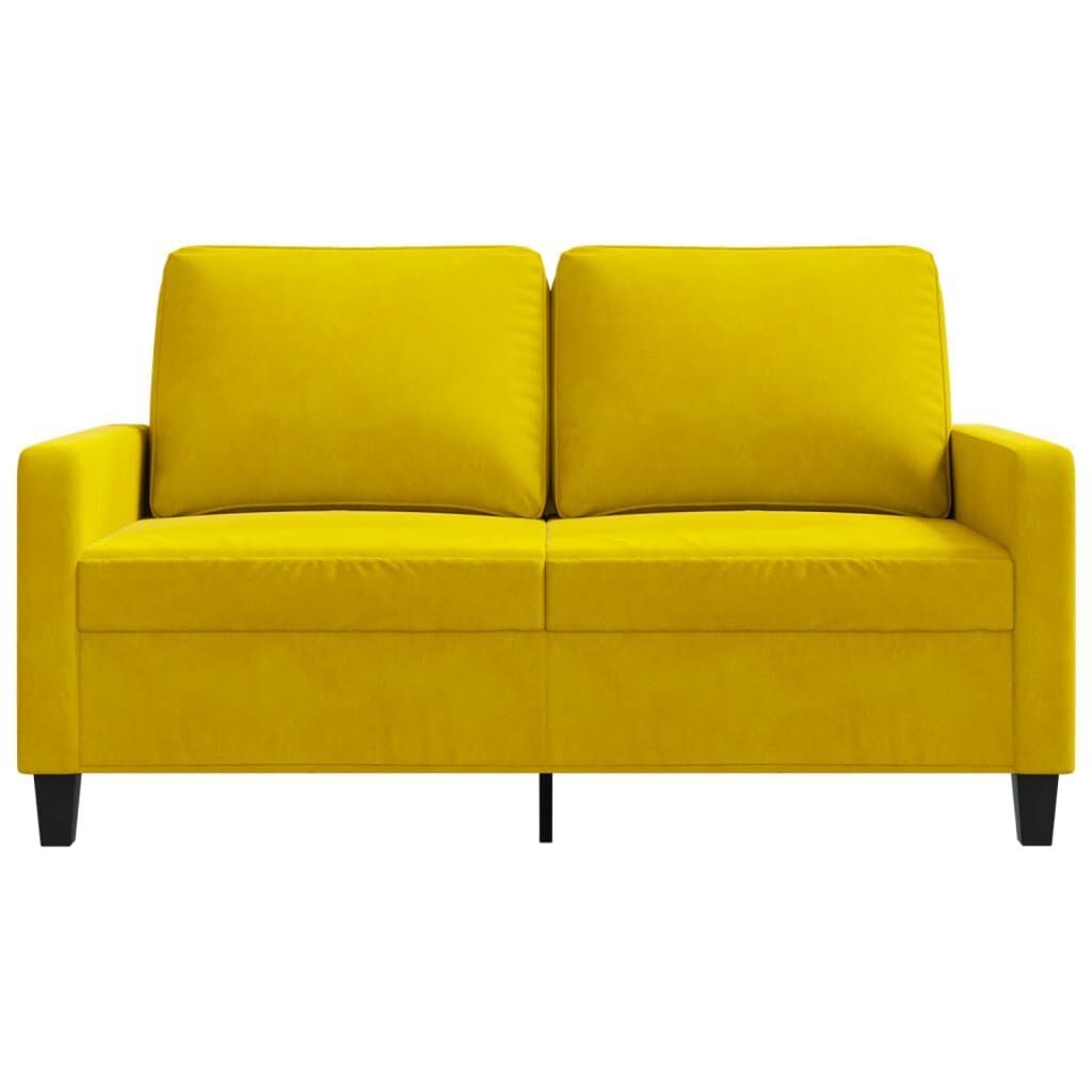 vidaXL Fluweel Bank Geel - 120cm - 35% Korting!