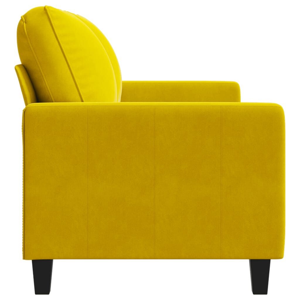 vidaXL Fluweel Bank Geel - 120cm - 35% Korting!