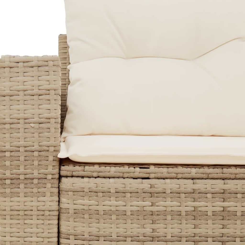 Tuinbank 2-zits Beige Rattan -60%! (Mogelijk incomplete schroeven)