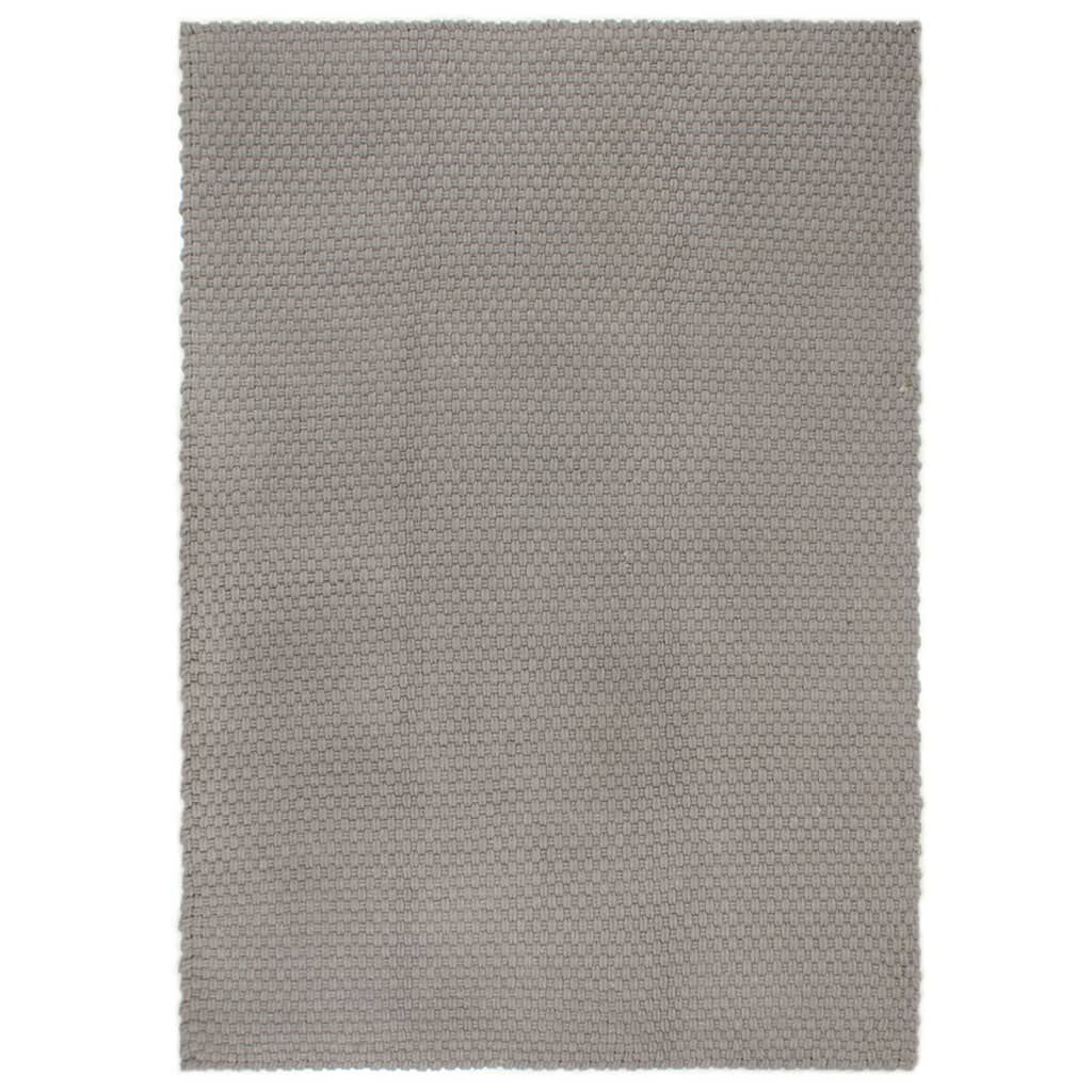 VidaXL Katoen Vloerkleed Grijs 180x250cm - 35% Korting!