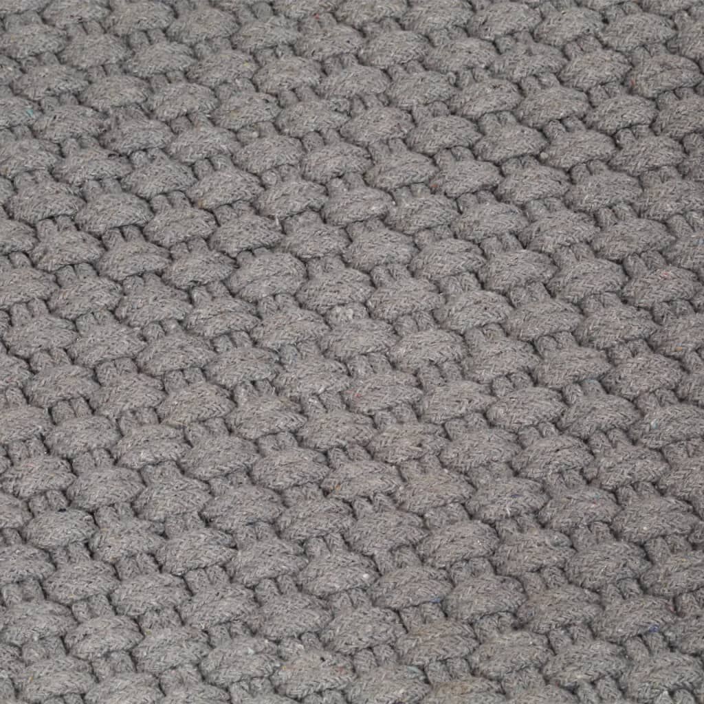 VidaXL Katoen Vloerkleed Grijs 180x250cm - 35% Korting!