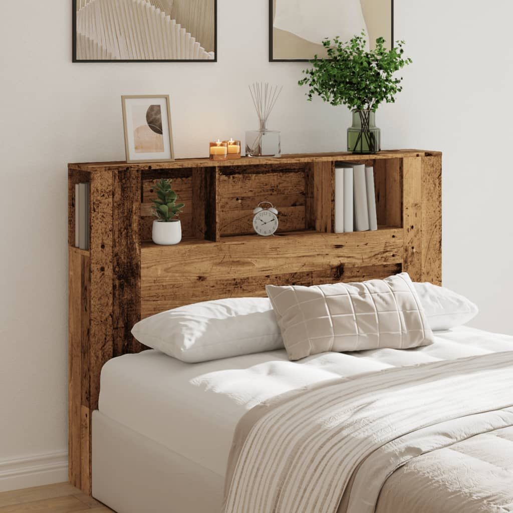 Hoofdbordkast Oud Hout 140cm - 35% Korting!