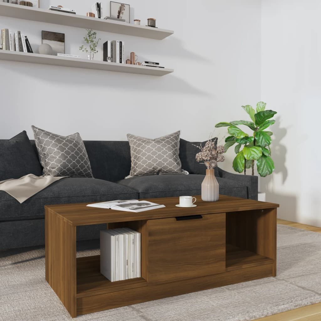 Salontafel Bruin Eiken 102cm - 35% Korting!