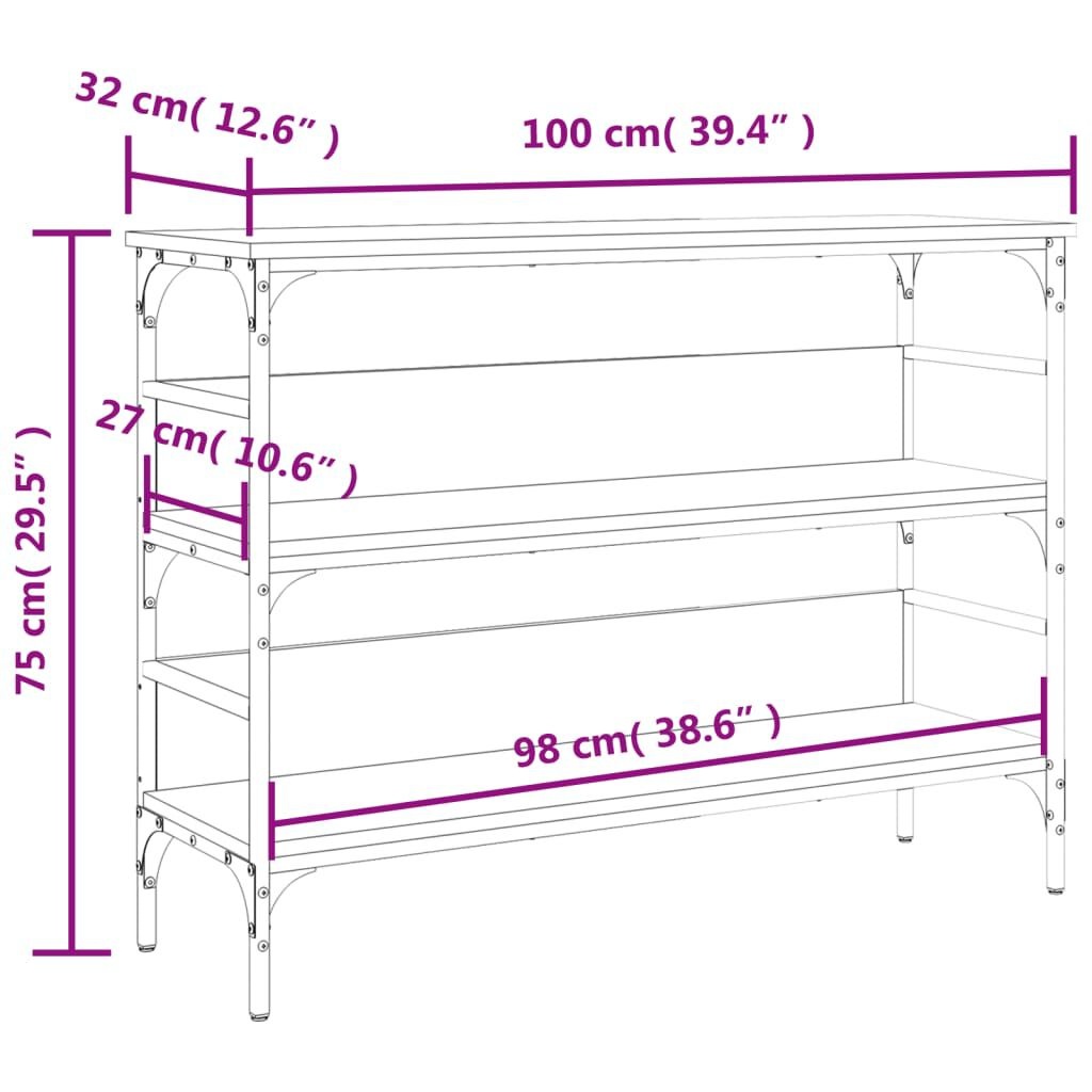 Wandtafel Grijs Sonoma Eiken 100cm - 35% Korting!