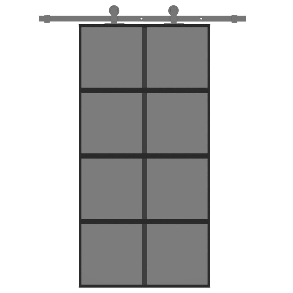 Schuifdeur 102,5x205cm Zwart Glas - 45% Korting!