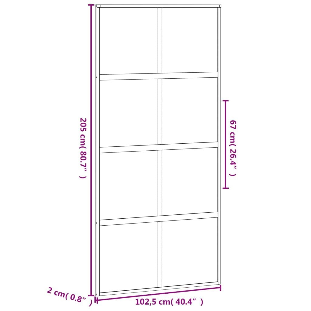 Schuifdeur 102,5x205cm Zwart Glas - 45% Korting!