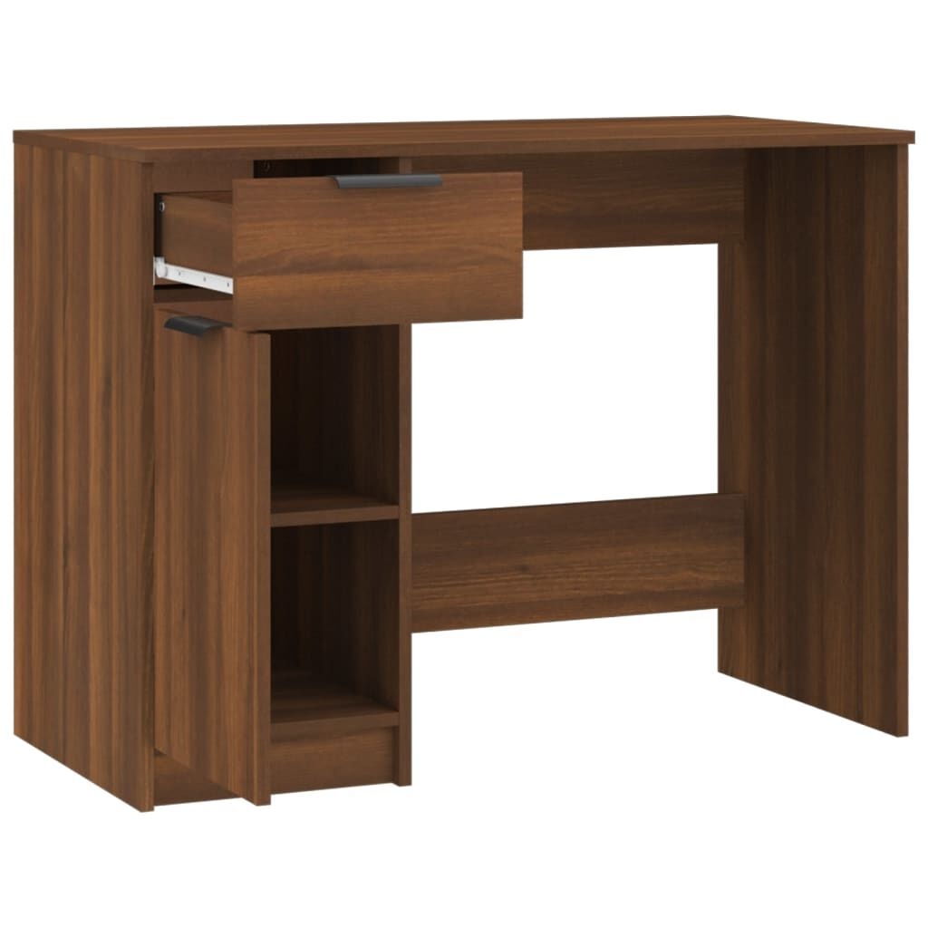 vidaXL Bureau Bruin Eiken 100x50cm - Nieuwstaat - 35% Korting!