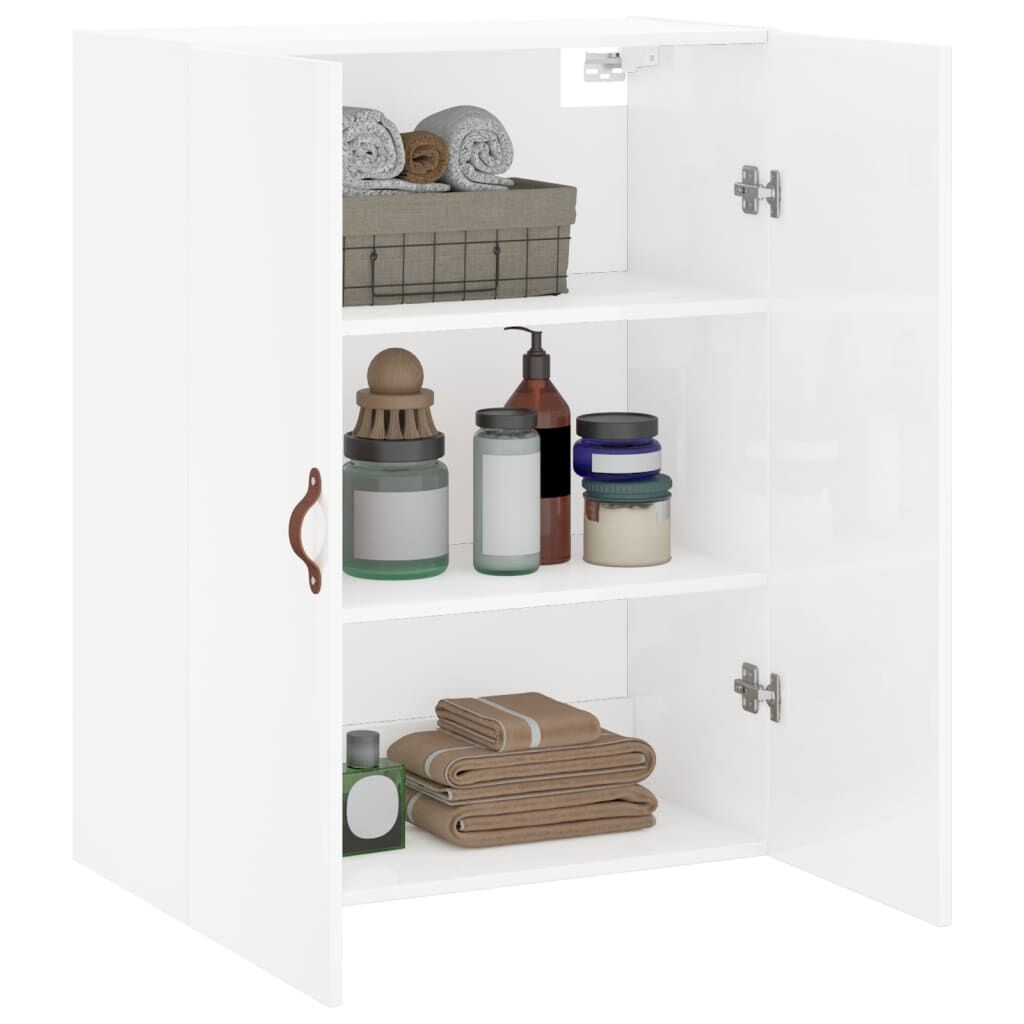 vidaXL Wandkast Hoogglans Wit - 69,5cm - 35% Korting!