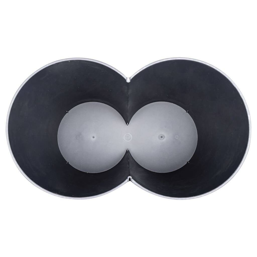 VidaXL Dubbele Prullenbak 50L Zwart - 35% Korting!