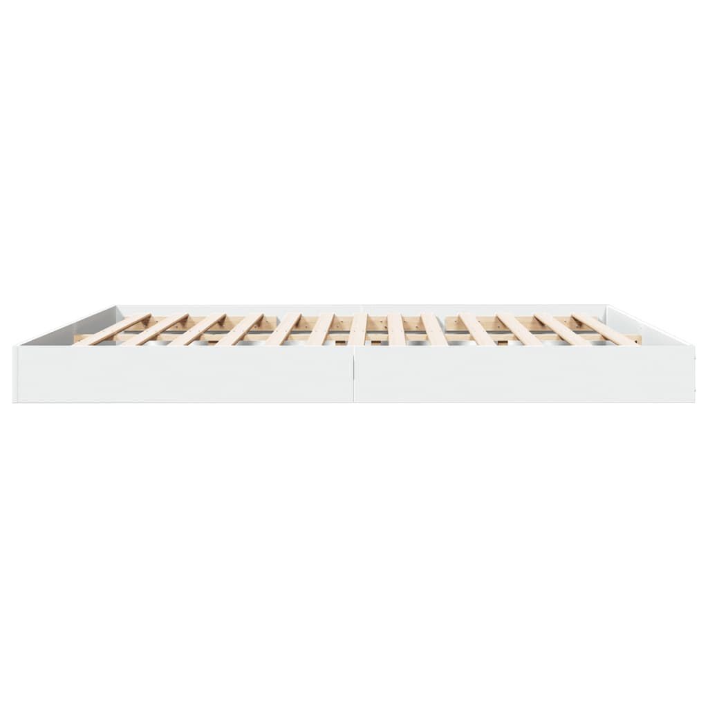 VidaXL Bedframe 200x200 Wit Massief Hout - 41% Korting!