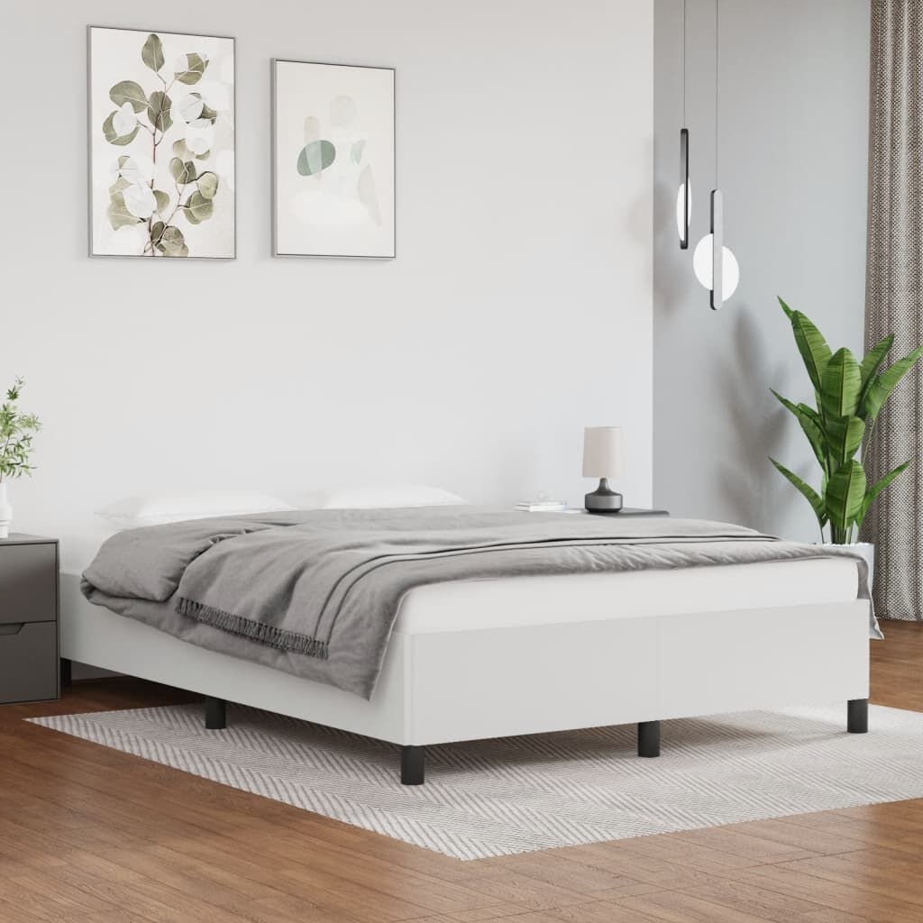 vidaXL Bedframe Wit 140x190cm - NU 55% Korting!