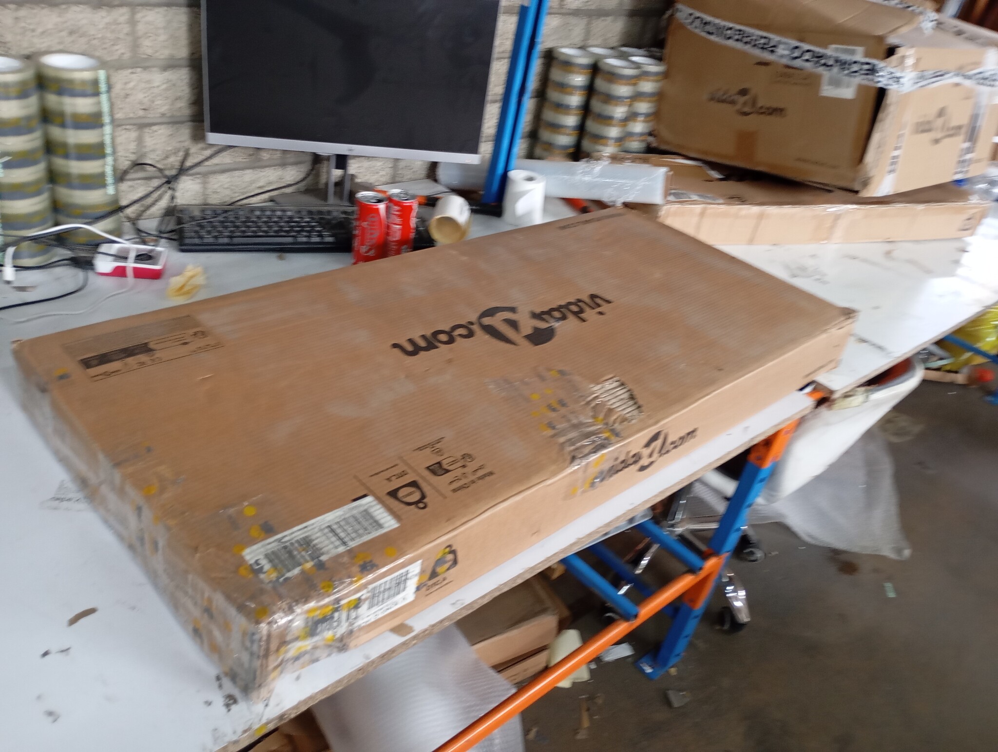 Salontafel LED Gerookt Eiken 100x100cm - Deukje, Mega Korting!