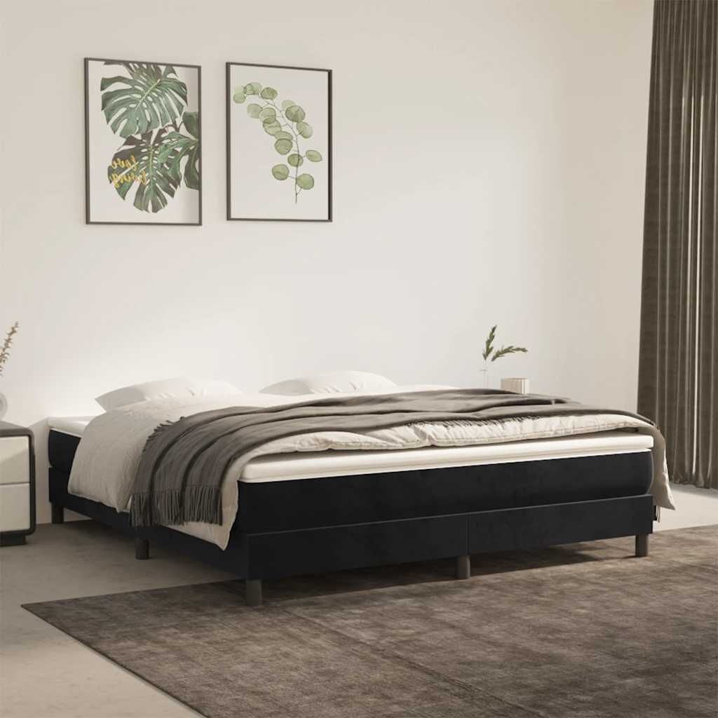 Pocketveringmatras 160x220cm Zwart Fluweel - 35% Korting!