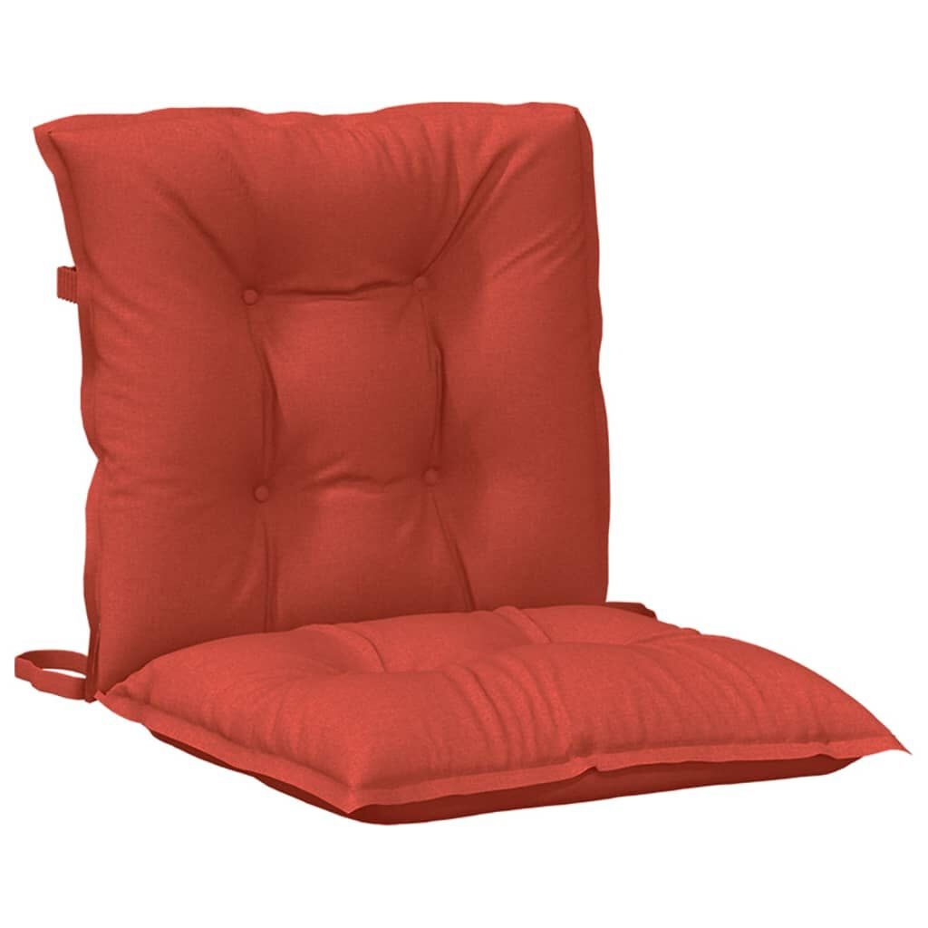 vidaXL Stoelkussens 2x Rood - Lage Rug - 35% Korting!