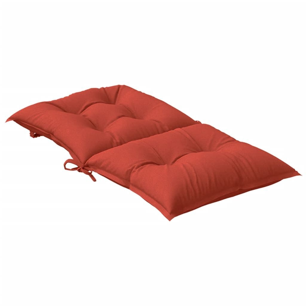 vidaXL Stoelkussens 2x Rood - Lage Rug - 35% Korting!