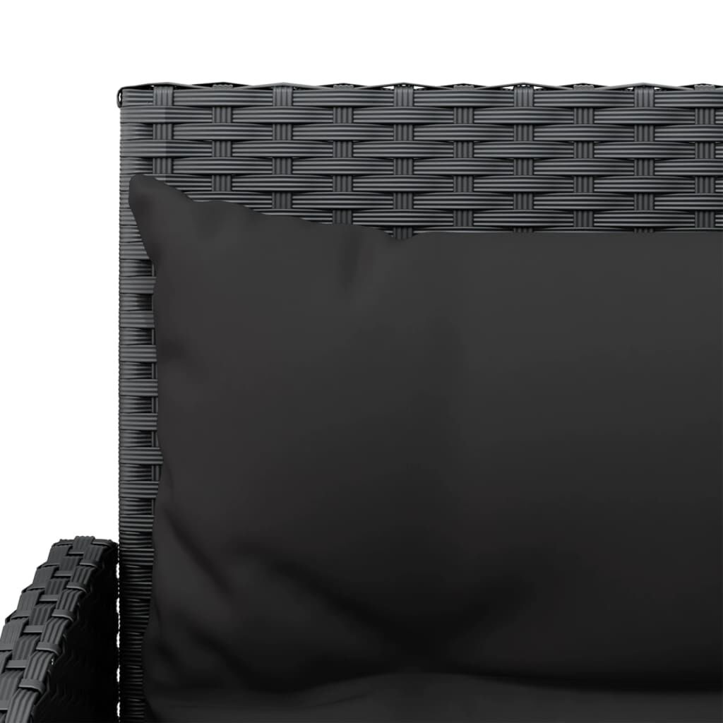 vidaXL Loungeset 2-delig Zwart Rattan -35%