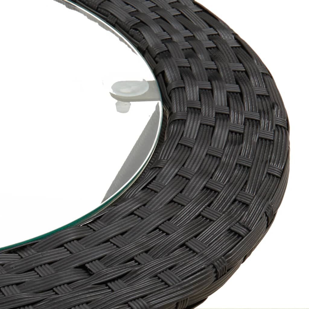 vidaXL Loungeset 2-delig Zwart Rattan -35%