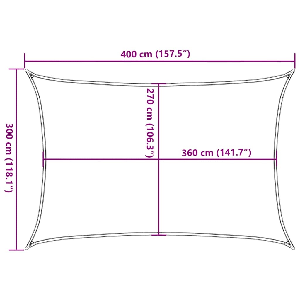 Zonnezeil 3x4m Taupe - 35% Korting! (Retour)