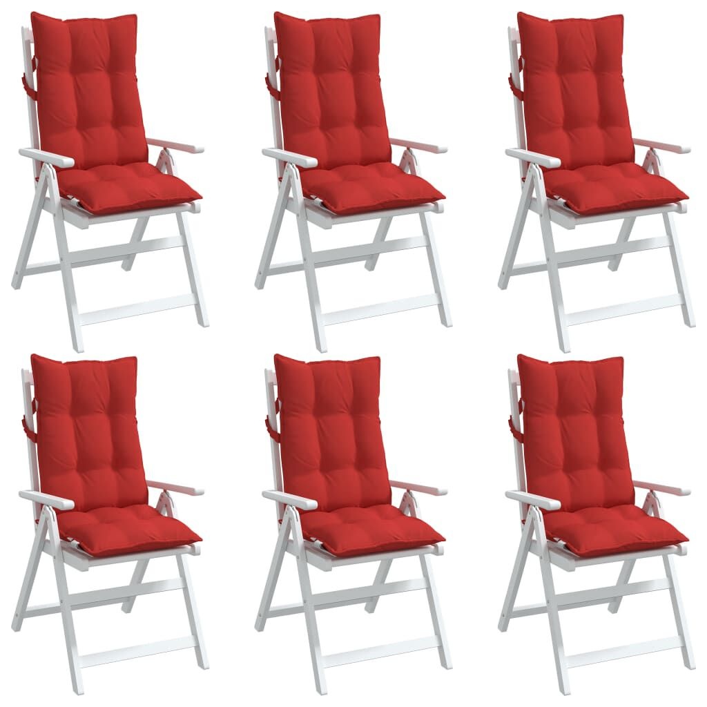 vidaXL Stoelkussens Hoge Rug Rood (6 st) -35% Korting!