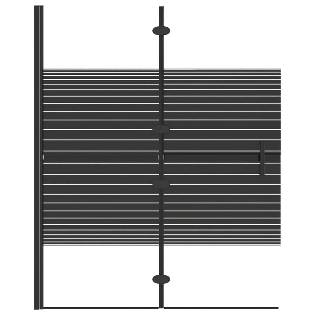 vidaXL Douchewand 100x140cm Zwart - Inklapbaar - 35% Korting!
