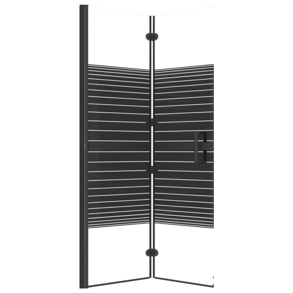 vidaXL Douchewand 100x140cm Zwart - Inklapbaar - 35% Korting!