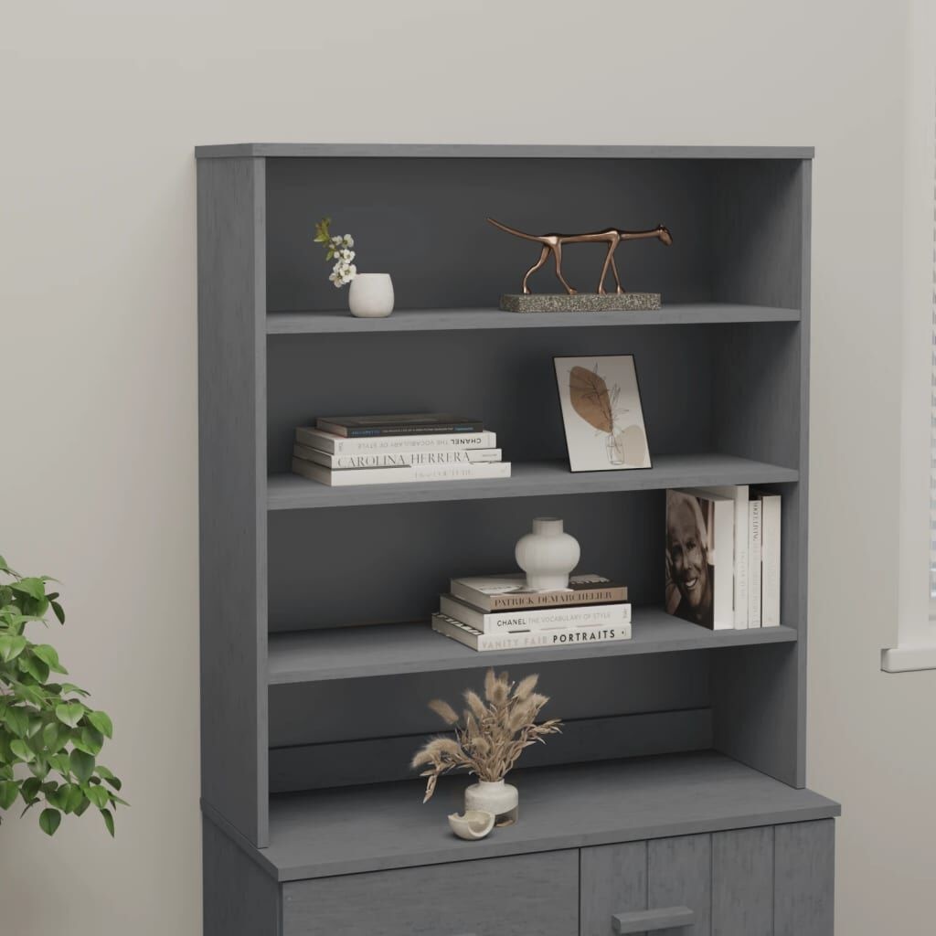 vidaXL Opzetkast HAMAR Donkergrijs - 90cm - 35% Korting!