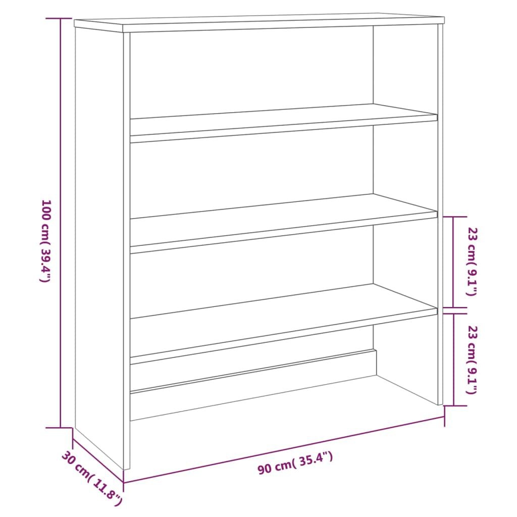 vidaXL Opzetkast HAMAR Donkergrijs - 90cm - 35% Korting!