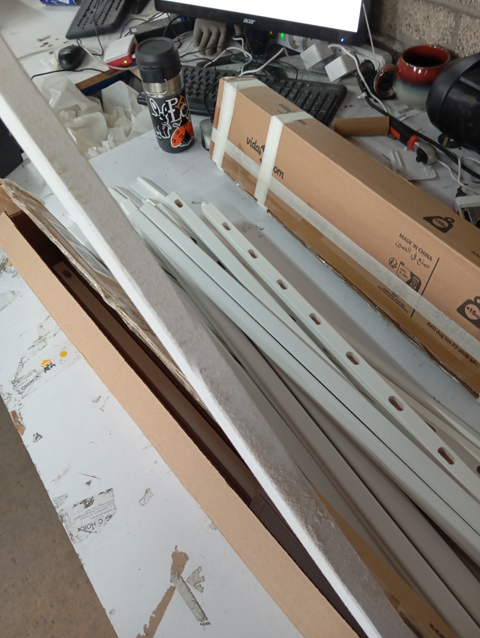 VidaXL Hondenhek 160cm Wit - 50% Korting! (Lichte Schade)