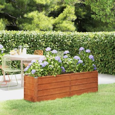 VidaXL Verhoogde Plantenbak Cortenstaal 160cm - 35% Korting!