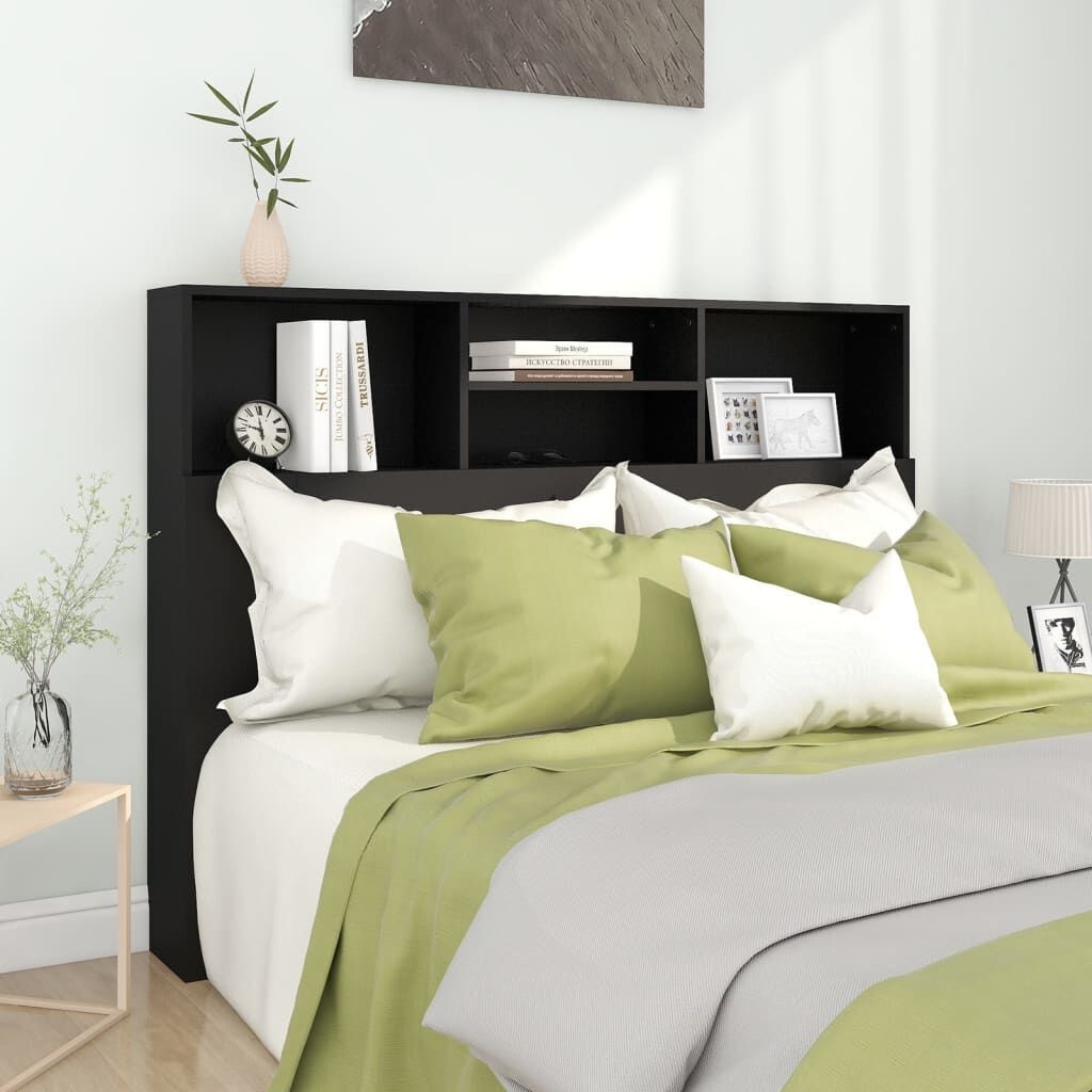 vidaXL Hoofdbordkast Zwart 140cm - 50% Korting!