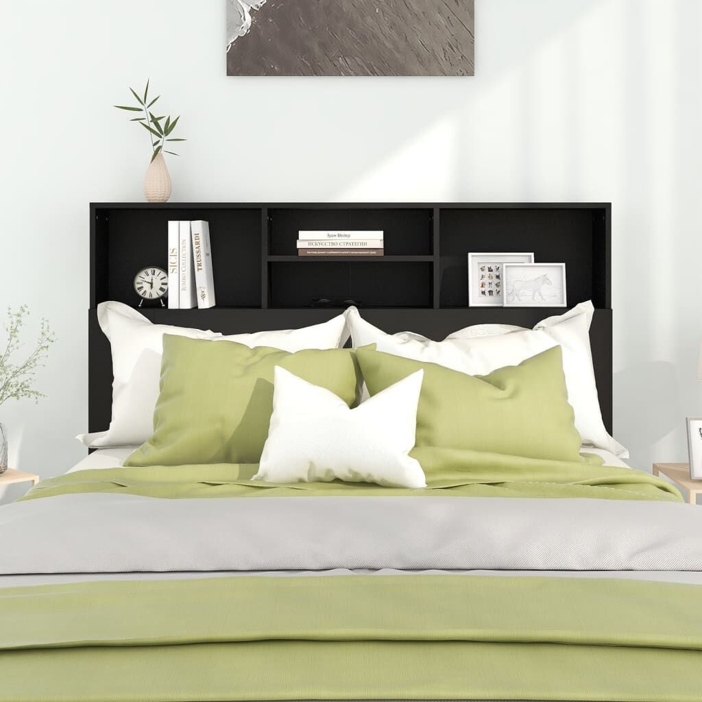 vidaXL Hoofdbordkast Zwart 140cm - 50% Korting!
