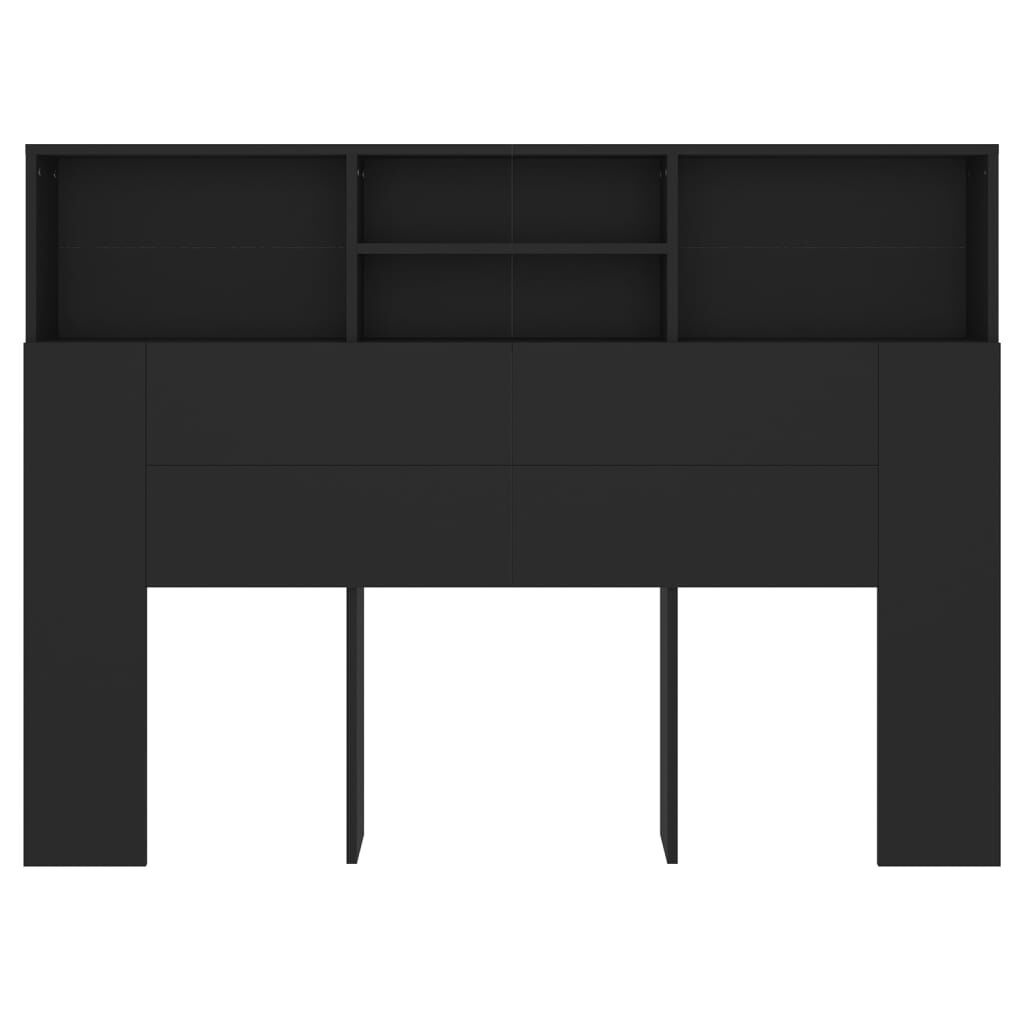 vidaXL Hoofdbordkast Zwart 140cm - 50% Korting!
