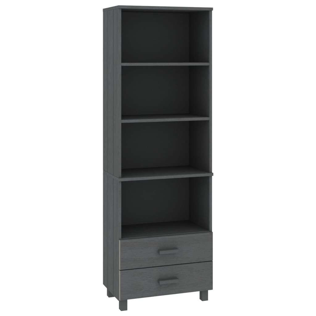 VidaXL Hoge Kast HAMAR Donkergrijs Grenen - 35% Korting!