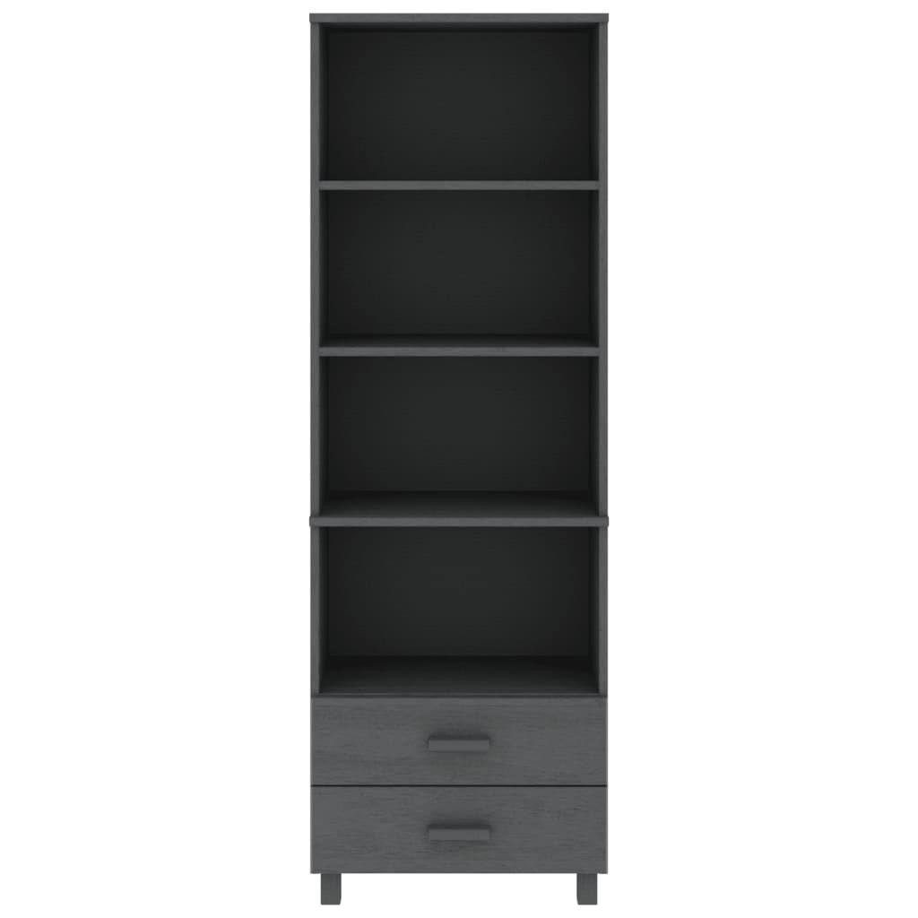 VidaXL Hoge Kast HAMAR Donkergrijs Grenen - 35% Korting!