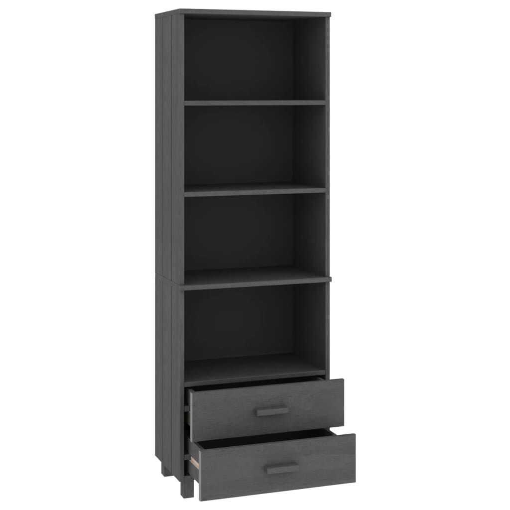 VidaXL Hoge Kast HAMAR Donkergrijs Grenen - 35% Korting!